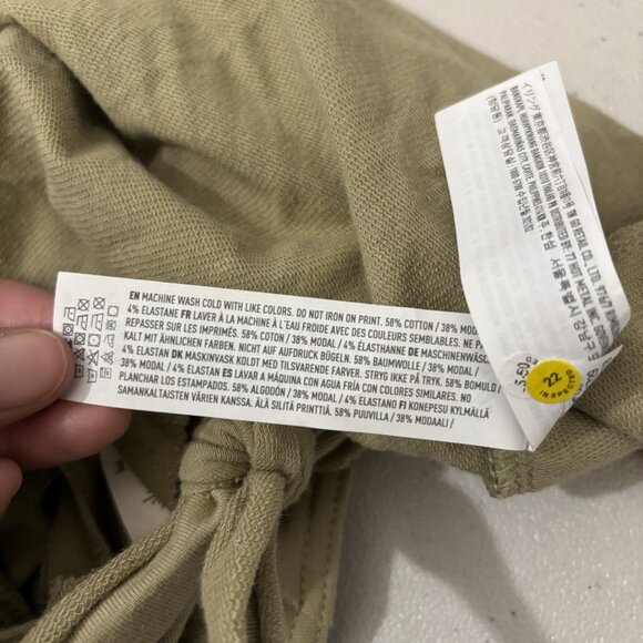 Aerie OFFLINE Will Plank For Pizza Crop Tank Top Green Tie Back Size Small - Picture 10 of 10